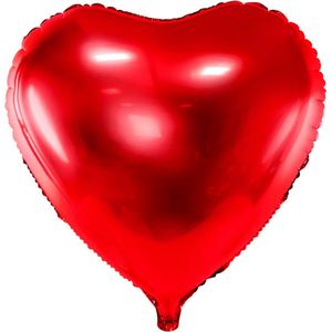 Partydeco - Folieballon hart Rood (45 cm)