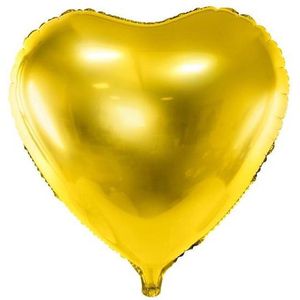 Helium Ballon Herz Gold Leer 61cm