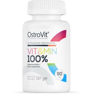 Vitaminen - OstroVit 100% Vit&Min 90 tabletten - 90 Tabletten