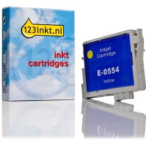 Epson T0554 inktcartridge geel (123inkt huismerk)