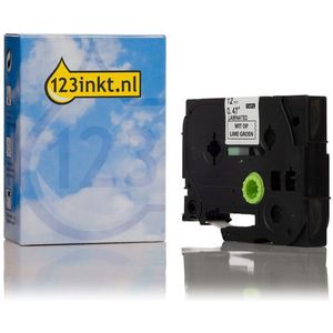 123inkt huismerk vervangt Brother TZe-MQG35 tape wit op lime groen 12 mm