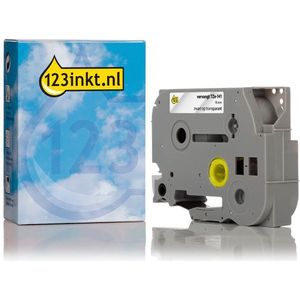 123inkt huismerk vervangt Brother TZe-141 tape zwart op transparant 18 mm