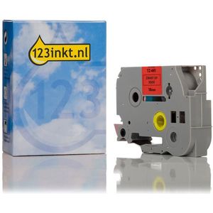 123inkt huismerk vervangt Brother TZe-441 tape zwart op rood 18 mm