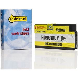 123inkt - Inktcartridge - Geel - Hoge Capaciteit - Vervangt HP 951XL (CN048AE) - Inhoud 26ml