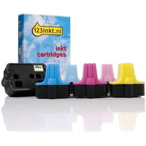 Inktpatroon 123inkt huismerk vervangt HP 363 multipack zwart + 5 kleuren