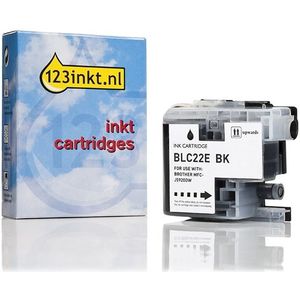 123inkt huismerk vervangt Brother LC-22EBK inktcartridge zwart