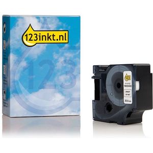 Dymo 1805443 IND Rhino tape krimpkous zwart op wit 24 mm (123inkt huismerk)