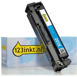 123inkt huismerk vervangt HP 201X (CF401X) toner cyaan hoge capaciteit