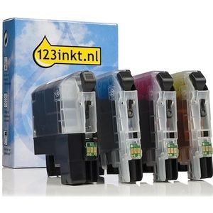 Aanbieding: 123inkt huismerk vervangt Brother LC-227XL / LC-225XL zwart + 3 kleuren