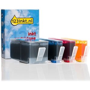 123inkt - Inktpatroon - Multipack Zwart/Cyaan/Magenta/Geel - Vervangt HP 934XL/HP 935XL