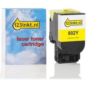 Lexmark 802Y (80C20Y0) toner geel lage capaciteit (123inkt huismerk)