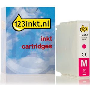 Epson T7553 inktcartridge magenta hoge capaciteit (123inkt huismerk)