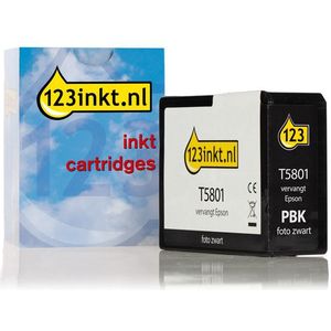 Epson T5801 inktcartridge foto zwart (123inkt huismerk)