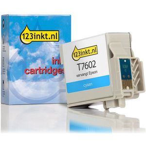 Epson T7602 inktcartridge cyaan (123inkt huismerk)