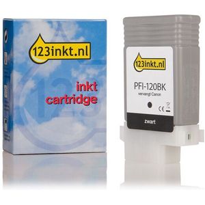 Canon PFI-120BK inktcartridge zwart (123inkt huismerk)