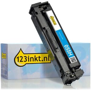 Canon 055H C toner cyaan hoge capaciteit (123inkt huismerk)