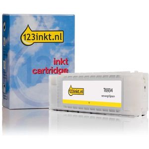 Epson T6934 inktcartridge geel hoge capaciteit (123inkt huismerk)