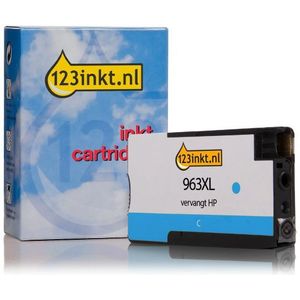 123inkt - Inktcartridge - Cyaan - Hoge Capaciteit - Vervangt HP 963XL (3JA27AE) - Inhoud 25,5ml