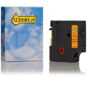 Dymo 1978367 tape zwart op oranje 12 mm (123inkt huismerk)