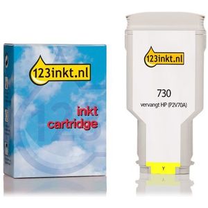 123inkt huismerk vervangt HP 730 (P2V70A) inktcartridge geel hoge capaciteit