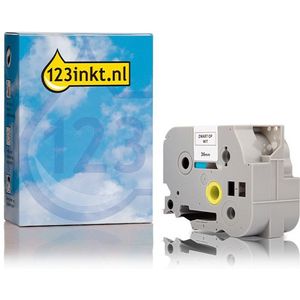 123inkt huismerk vervangt Brother TZe-M261 tape mat zwart op wit 36 mm