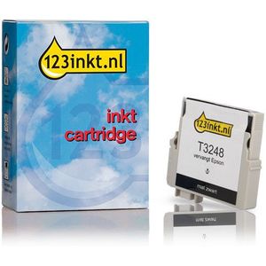 Epson T3248 inktcartridge mat zwart (123inkt huismerk)