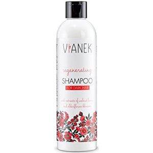 VIANEK regenererende shampoo voor donker of gekleurd haar. Haarshampoo voor dames voor haarverzorging donker en geverfd. Natuurlijke cosmetica voor vrouwen en mannen. Maat 300 ml