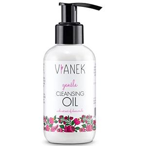 VIANEK Kalmerende reinigingsolie. Olie make-up remover voor de gevoelige huid verwijdert ogen lippenmake-up ook geschikt voor waterdichte make-up. Veganistische natuurlijke cosmetica grootte 150 ml