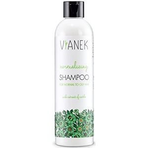 VIANEK normaliserende shampoo. Haarshampoo voor haarverzorging. Veganistische natuurlijke cosmetica voor vrouwen en mannen. Maat 300 ml