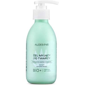 ALOESOVE Gesichtsreinigung Gel 190ml - Vegan Reinigungsgel Gesicht für alle Hauttypen, Feuchtigkeitsspendend und Anti-Aging - Gesichtsreiniger mit Aloe Vera und Antioxidantien