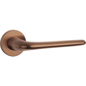 Massieve Aprile deurklinken AZALIA mat koper rond Ø 52x7 mm per paar