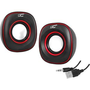 LTC - KS100 - Computerluidsprekers - Rood - Compact - USB-voeding