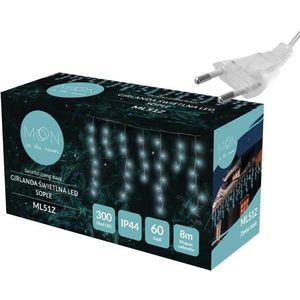Moon in the Room - Licht Gordijn - 60 ijspegels / 300 Led - 8m - Koud wit IP44