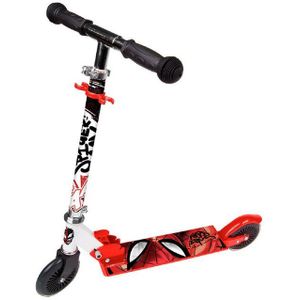 Marvel Spider-man 2-wiel kinderstep jongens aluminium rood
