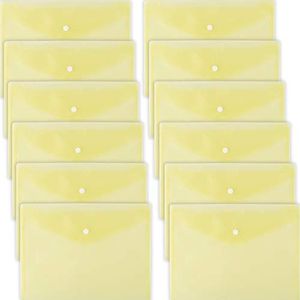 D.RECT Documentenmap A4 met drukknop 12 stuks geel 5530