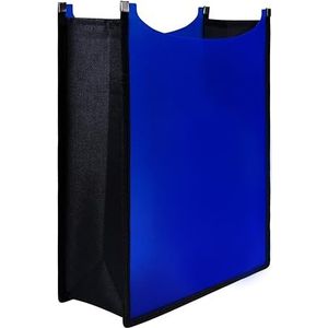 D.RECT Set van 6 A4-opbergdozen, open bovenaan, kunststof, voor snelbinders, boeken, schoolschriften, blokken en documenten, stabiele map voor rugzak, blauw