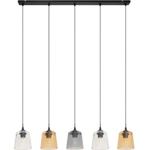 HELAM Hanglamp Lucea, 5-lamps, gemixt