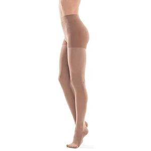 Medische compressiepanty (23-32 mmHg, klasse 2) ter voorkoming van TVP, spataderen, spinnenaders, zwellingsvermindering, trombose-bescherming, beige, small