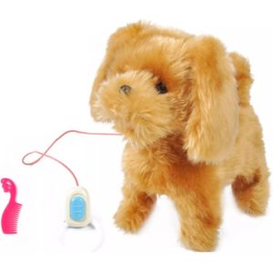 Maxy Luna-Wandelende Hond - Met Riem - Interactief Hondje - Blaft - Liggen - Kado Tip