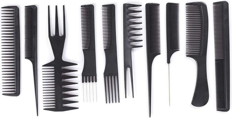 Soulima Professionele Kapperskammen - Set van 10 Stuks