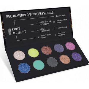 AFFECT_Party All Night Pressed Eyeshadow Palette paleta cieni prasowanych 10x2g