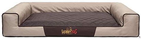 Hobbydog XL VICBEB4 Rechthoekig Hondenbe - Victoria Kattenbed Slaapplaat - Beige met Bruin