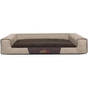 Hobbydog XL VIEBZB4 Victoria Exclusive Hondenbed, beige, met matras, bruin, maat XL, 118 x 78 cm, 4,2 kg