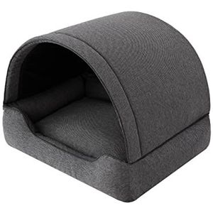 Doggy Hondenmand, hondenbed, kattenbed, hondenhok, huisdierenbed, hondensofa, mand, hondenkussen, slaapplaats, grafiet, 60 x 47 cm