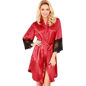 Kalimo Dressing Gown Marbella-Claret-L Badjas, Bourgondië, L, bordeaux, L