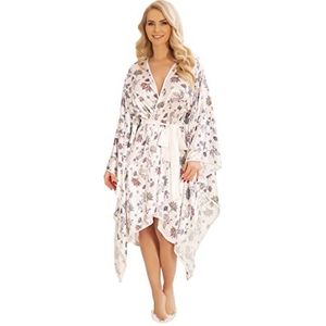 Kalimo Hulhule Badjas voor dames, natuur, maat XL, ecru, XL