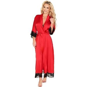 Kalimo Sumatra ochtendjas voor dames, Rood, S