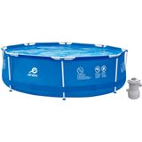 Opzetzwembad - blauw - met filterpomp - 300x76cm