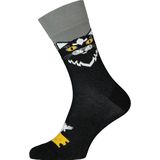 Many Mornings - Sokken - Zwart - Kattenmotief - Uniek Design
