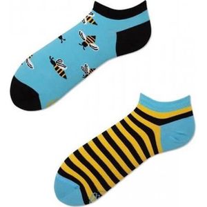 Many Mornings - Bee Bee Low - Unisex Enkelsokken - Mismatched - Multikleur